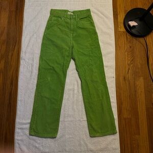 Urban Outfitters Green Ribbed Pants